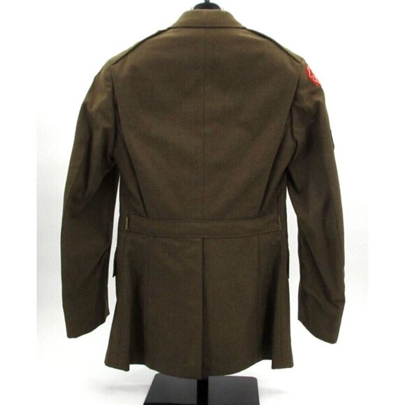 WWII US Army Air Corp Wool Jacket Olive 9th Army Utah Beach Northeast Europe 35L - Picture 6 of 15